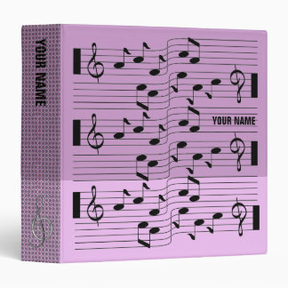 Music Scores Note Sheet Binder Pink Purple