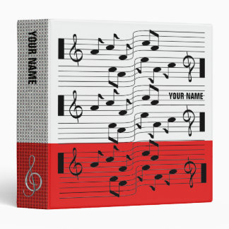 Music Scores Note Sheet Binder Red