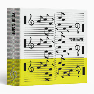 Music Scores Note Sheet Binder Yellow