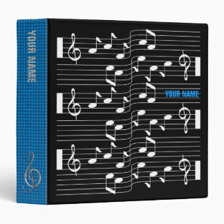 Music Scores Note Sheet Black Binder Blue Spine