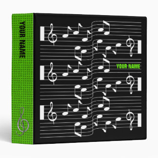 Music Scores Note Sheet Black Binder Green Spine