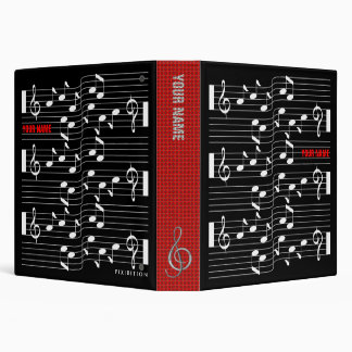 Music Scores Note Sheet Black Binder Red Spine