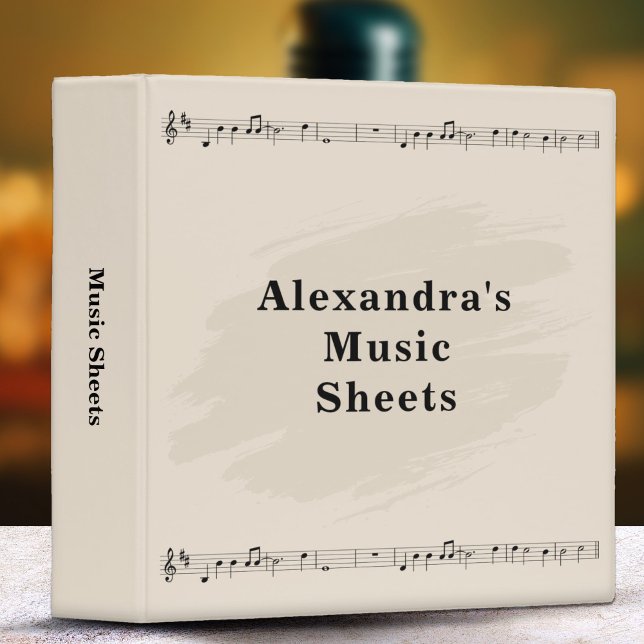 Music Sheet 3 Ring Binder (Music Sheet Binder)