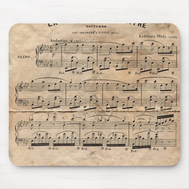 Music Sheet Mouse Pad (Front)