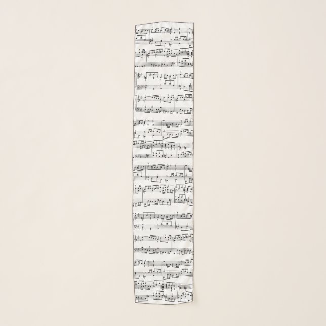 music sheet notes scarf (Front)