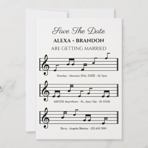 Music sheet notes Wedding