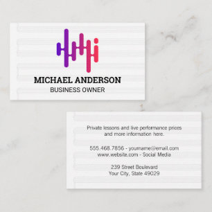 Music Sheets   Digital Logo Business Card