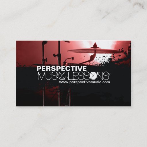 Customizable Music Shoppe / Drummer Business Cards