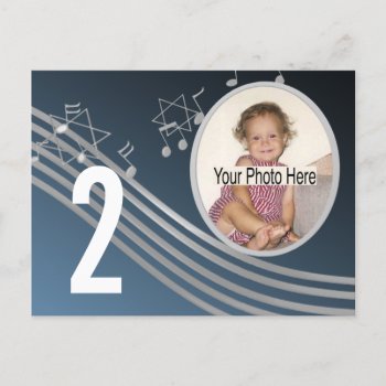 Music Silver Bluephoto Table Number by InBeTeen at Zazzle