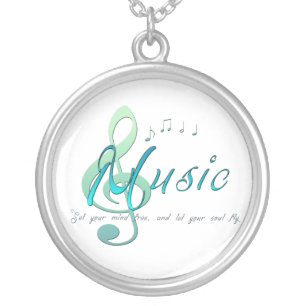 Music Silver Plated Necklace