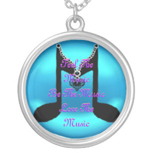 Music Silver Plated Necklace