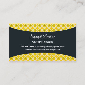 Music Singer Elegant Business Card