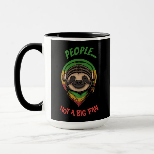  Music Sloth People Not a big fan   Mug (Left)