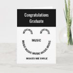 Music Smile Graduation Card