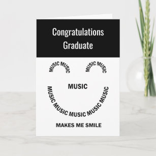 Music Smile Graduation Card