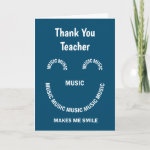 Music Smile Thank You Card