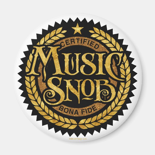 Music Snob - funny music lover Magnet (Front)