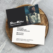 Music  Songwriter Musician Photo Business Card at Zazzle