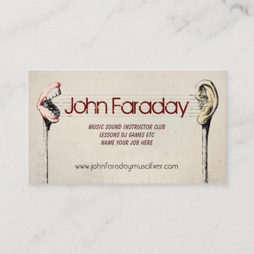 music sound cool business card