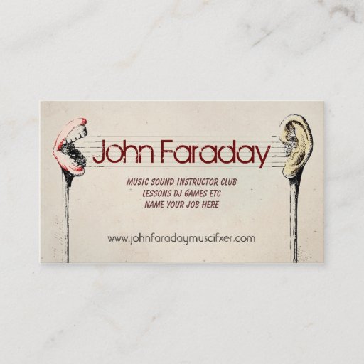 Customizable music sound cool business card