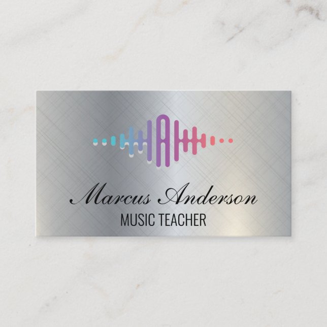 Music Sound Equalizer Business Card (Front)