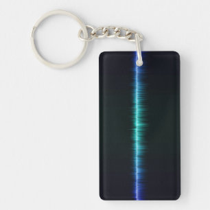 music sound waves science volume keychain