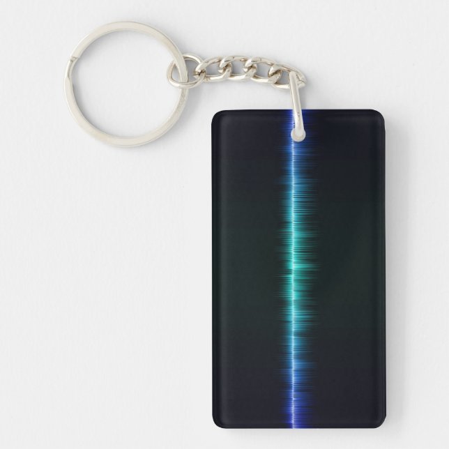 music sound waves science volume keychain (Front)