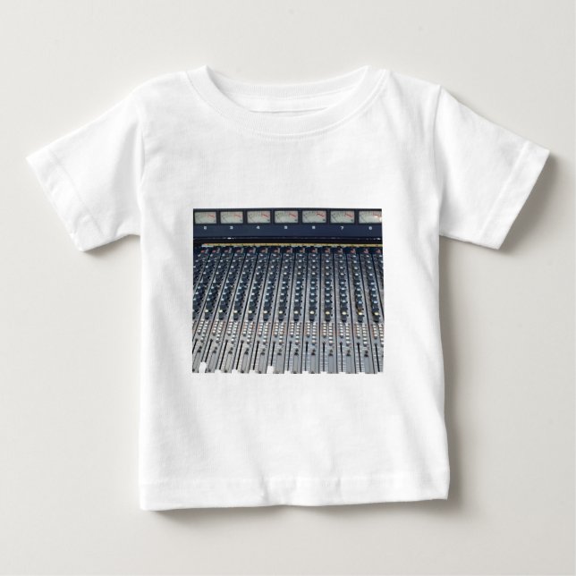 Music soundboard sound board mixer baby T-Shirt (Front)