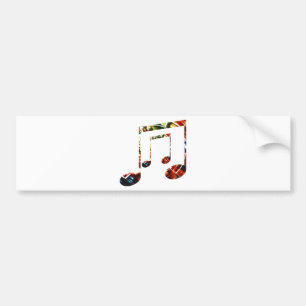 Music Sparkle Red Bumper Sticker