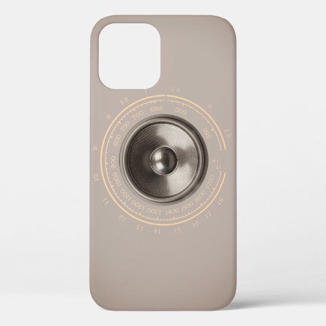 Music speaker and retro radio dial Case-Mate iPhon iPhone Case (Back)