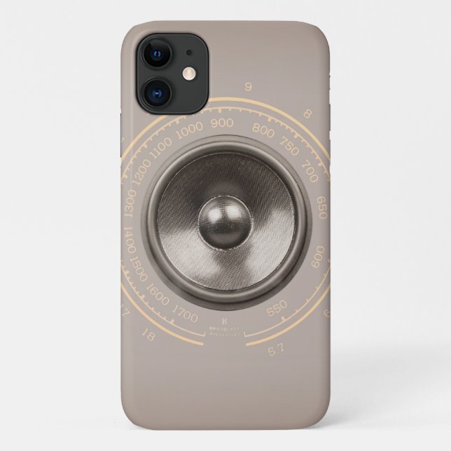 Music speaker and retro radio dial Case-Mate iPhone case (Back)