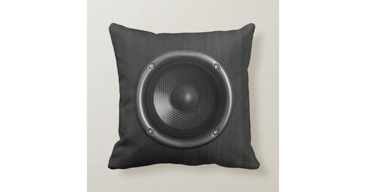 Music Speaker Funny Throw Pillow Zazzle Com