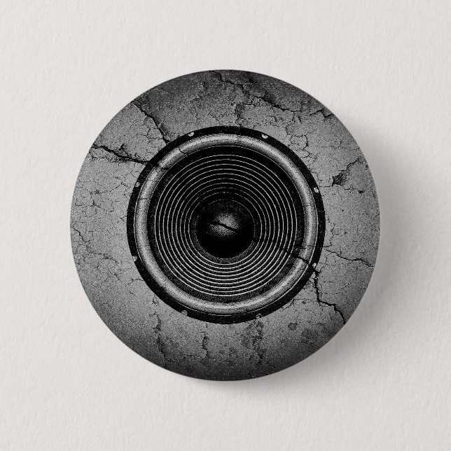 Music speaker on a cracked wall button (Front)