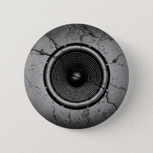 Music speaker on a cracked wall button