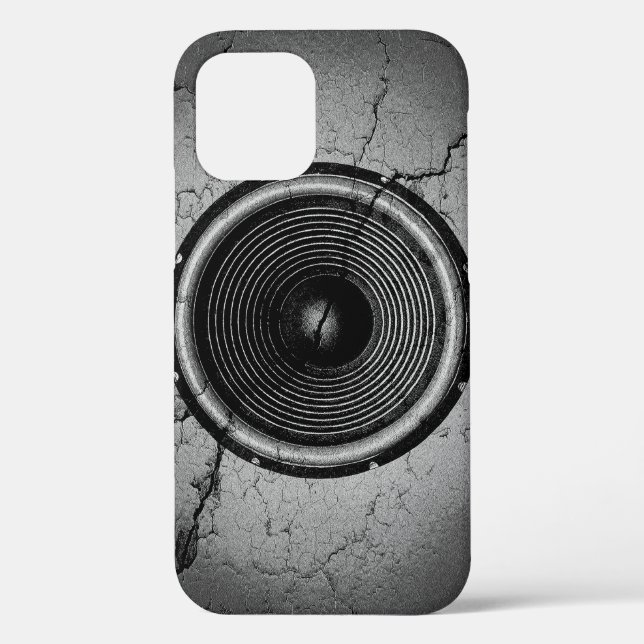 Music speaker on a cracked wall Case-Mate iPhone c Case-Mate iPhone Case (Back)