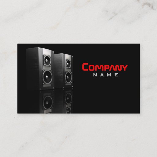 Customizable Music Speakers Business Card