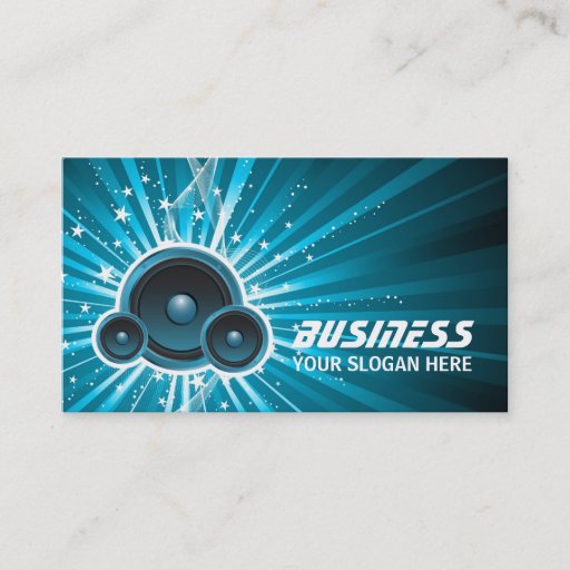 Customizable Music Speakers Business Card