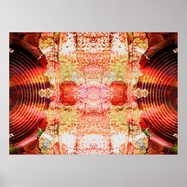 Music speakers on a cracked wall poster (Front)