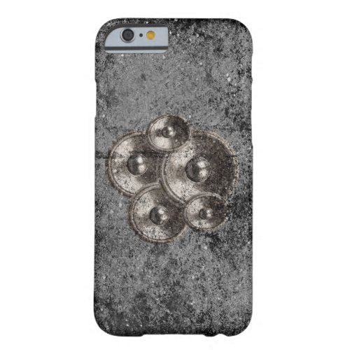 Music speakers on a grunge concrete wall barely there iPhone 6 case