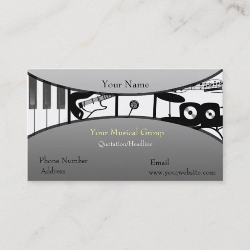 Customizable Music Speaks Business Card Template