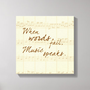 Music Speaks Canvas Print