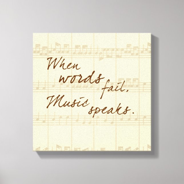 Music Speaks Canvas Print (Front)