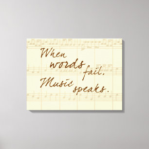 Music Speaks Canvas Print