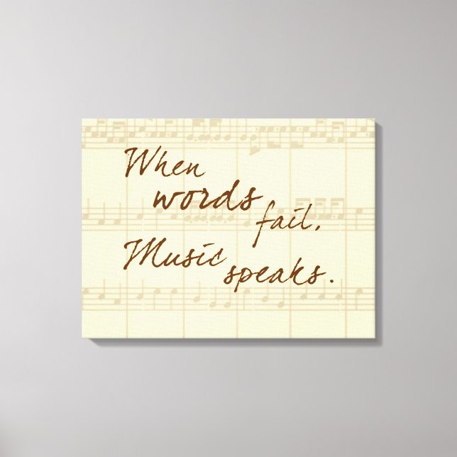 Music Speaks Canvas Print (Front)