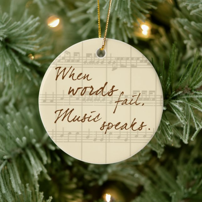 Music Speaks Ceramic Ornament (Tree)