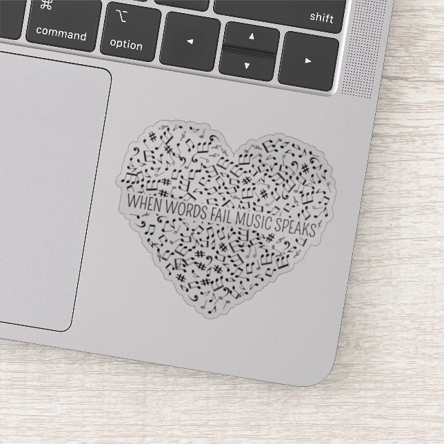 Music Speaks Custom Cut Sticker (Detail)