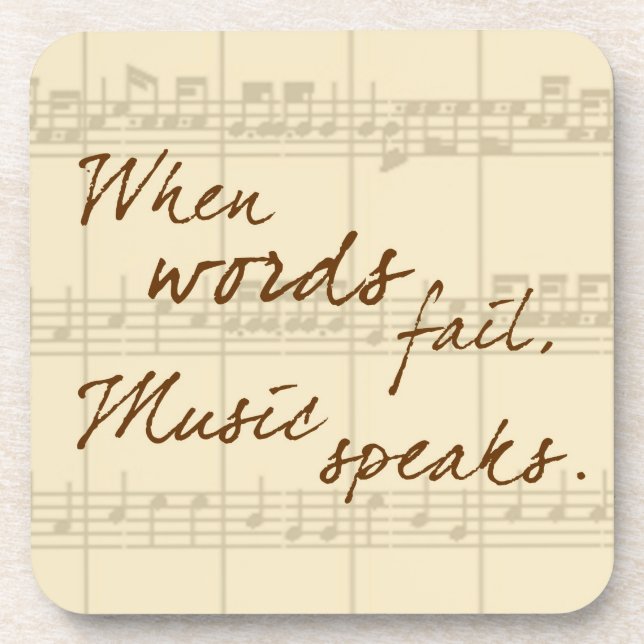 Music Speaks Drink Coaster (Front)