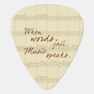 Music Speaks Guitar Pick