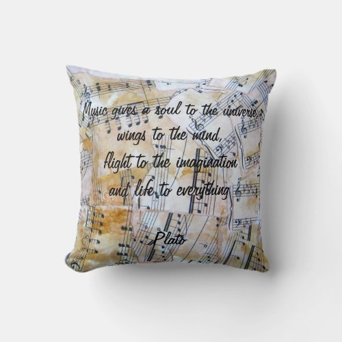 Music speaks pillow cushion