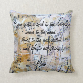 Music speaks pillow cushion